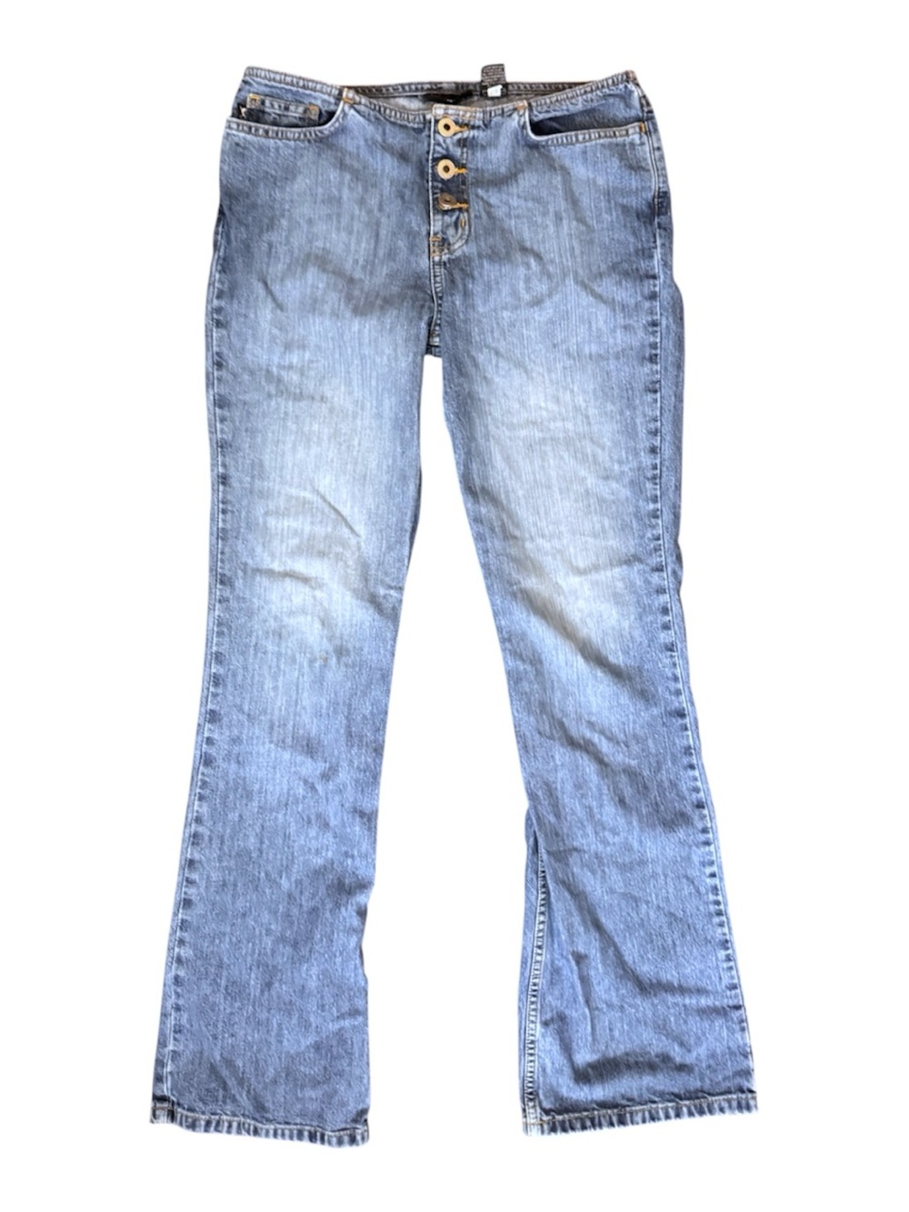 Y2K BOOTCUT JEANS EXPRESS LIGHT WASH BLUE BUTTON FLY 🦋🩵